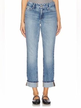 Mid Rise Good Classic Cuffed Jeans Indigo 754 Good American